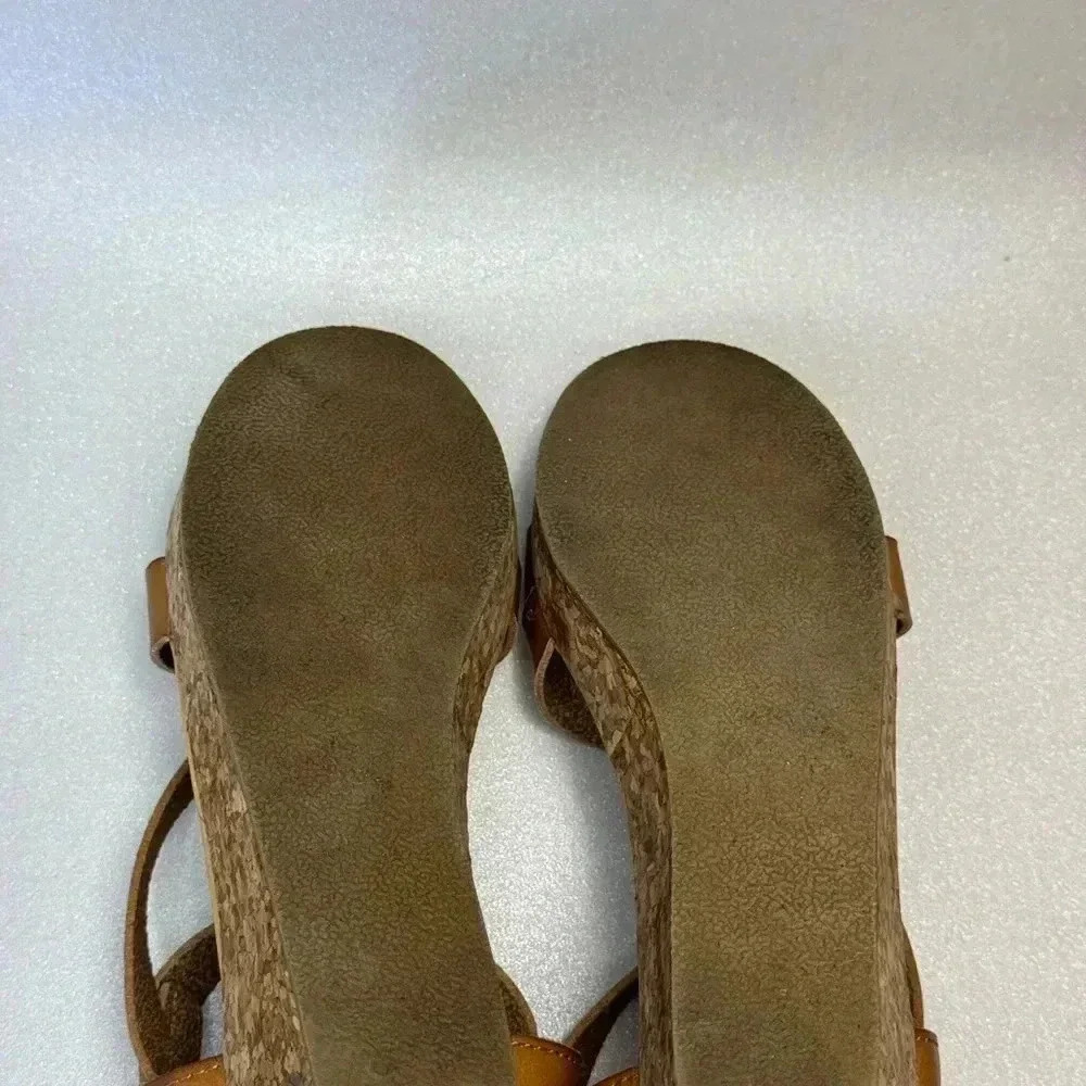 Brown Wedge Sandals - Picture 8 of 9